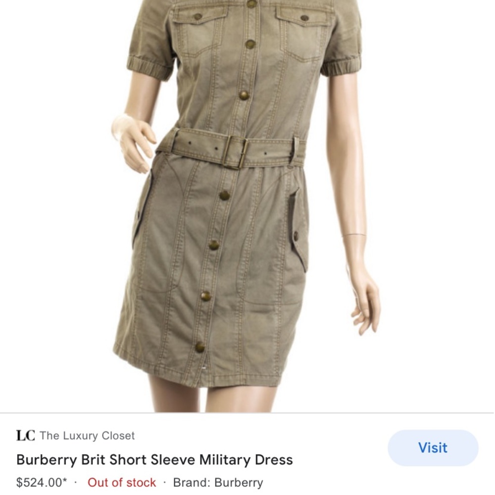 Burberry Brit Safari Style Snap Dress